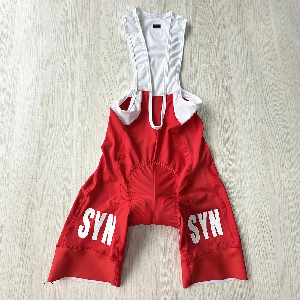 Black red brown SYN unisex bib cycling shorts for road cycling Shorts Shockproof and breathable seat Pad Men Cycling Bib shorts