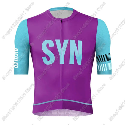SYN Team 2026 Cycling Jersey Short Sleeve Men Summer Cycling Clothing Road Bike Shirt Bicycle Tops MTB Wear Uniform Maillot