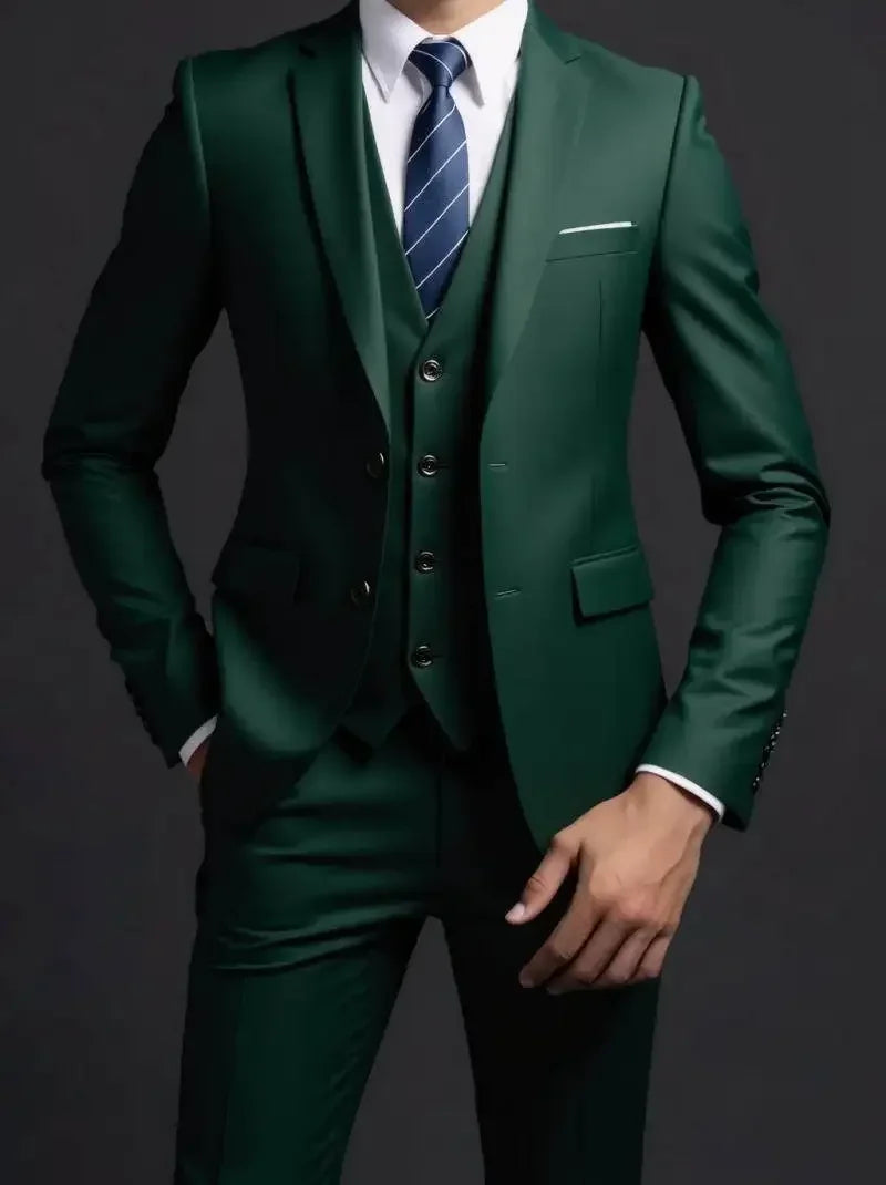 Suit (Blazer+ Vest + Trousers) Men&