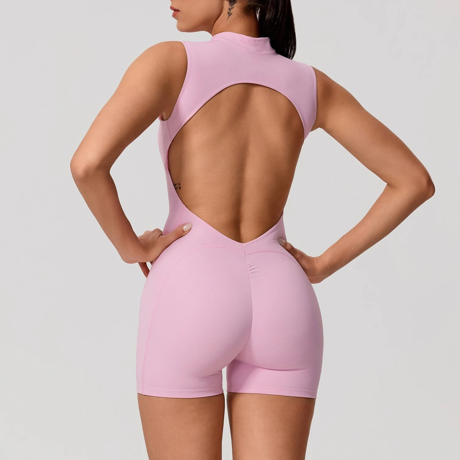 Hearuisavy Sports Overalls Women Gym High Stretch Sleeveless Yoga Bodysuit Running Push Up Butt-Lifting Fitness Jumpsuit Female