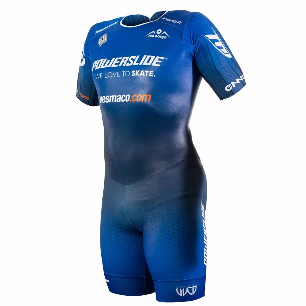 Powerslide Inline Racing Skin Suit 2023 Team Custom Racing Speed Inline Roller Skate Triathlon Sets Ciclismo Schaatsen Jumpsuit