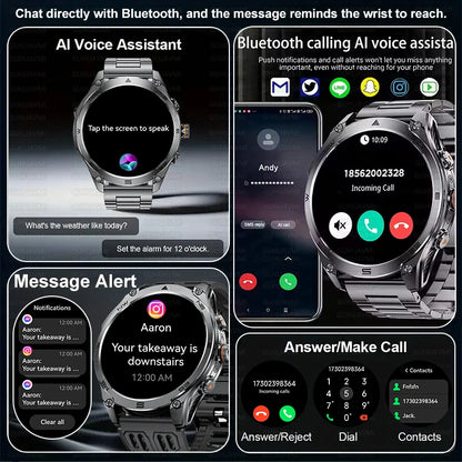 T-Rex 3 ULtra Military Grade 1000mAh Battery Smart Watch 10ATM Waterproof GPS call AMOLED HD Men 100+Sports 2025 New Smart watch