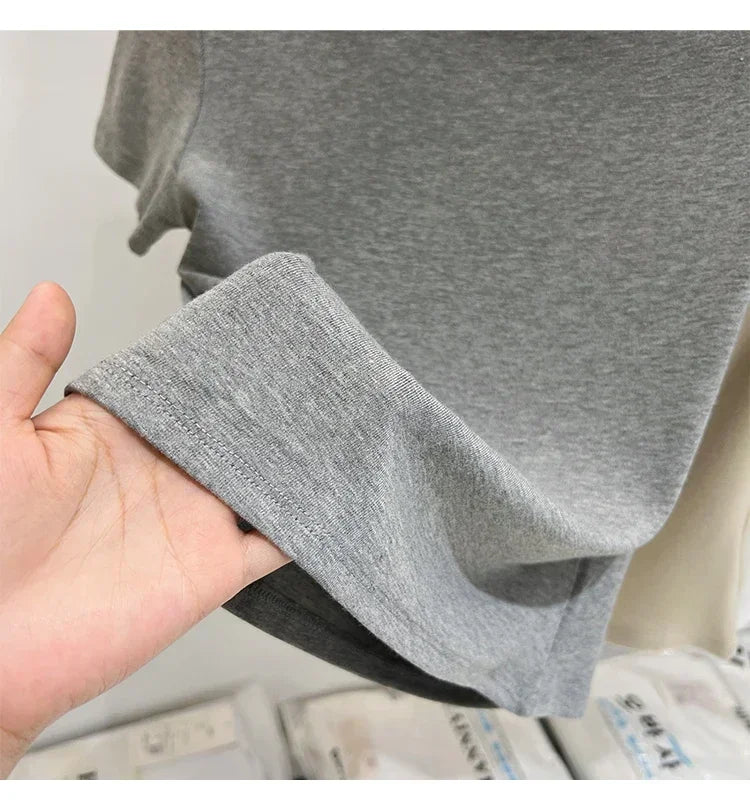 Womens Long Sleeve Off Shoulder T Shirts 2026 Tight Knit Sexy Slim Fitted Casual Women&