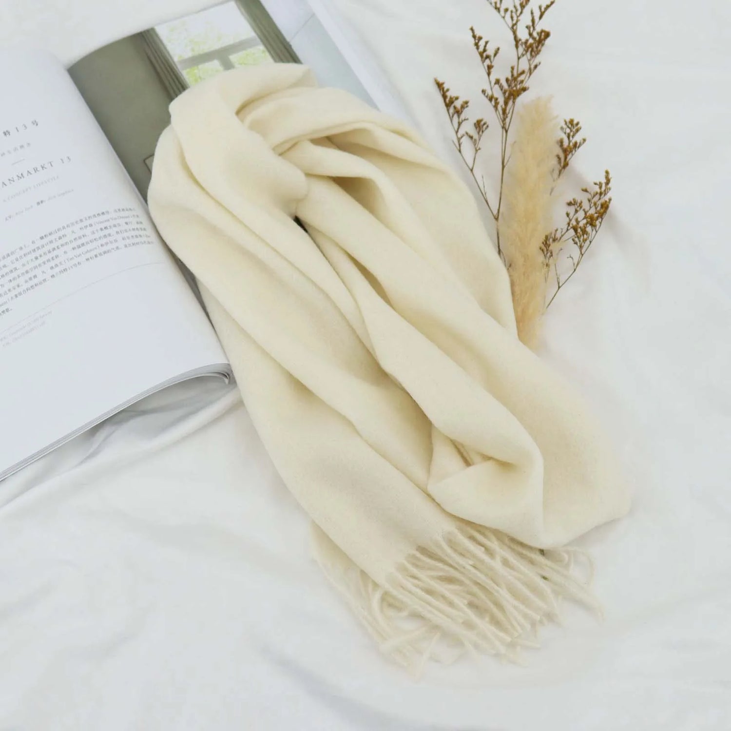 High Quality Solid Color 100% Wool Scarf Men&