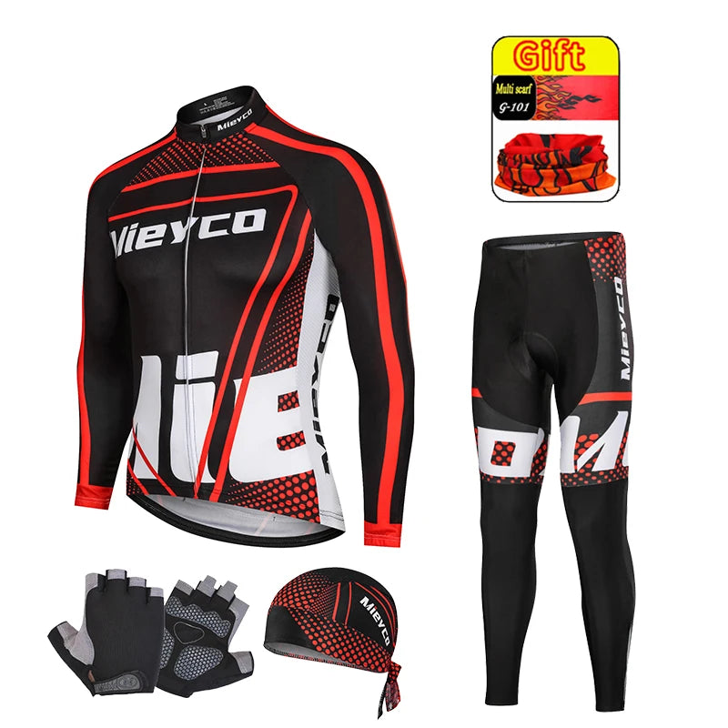 Pro Team Cycling Clothing Kit for Men, Racing Road Bike Clothes, MTB Uniform, Complete Bicycle Outfit, Skinsuit, 2025