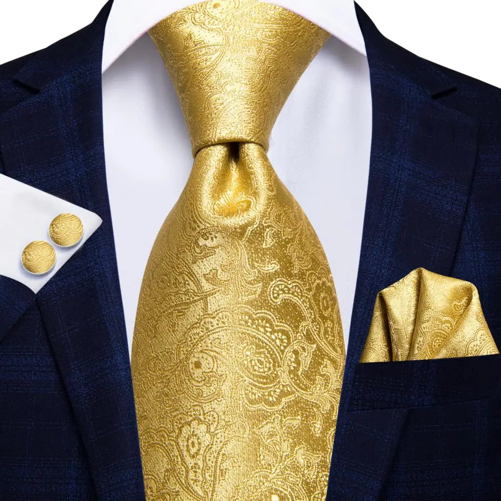 Hi-Tie Designer Burgundy Paisley 63inch Silk Mens Tie Extra Long Ties for Men Woven Classic 160cm Mens Necktie Pocket Square Set