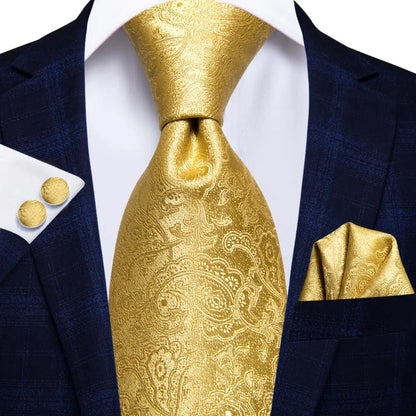 Hi-Tie Designer Burgundy Paisley 63inch Silk Mens Tie Extra Long Ties for Men Woven Classic 160cm Mens Necktie Pocket Square Set