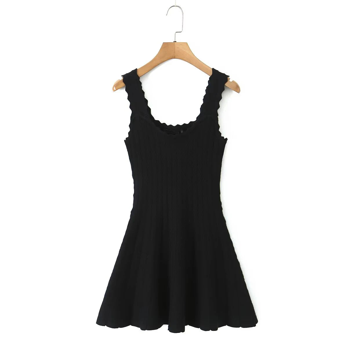 YENKYE 2025 Women O Neck Sleeveless A-line Slim Knit Dresses Casual Autumn Tank Mini Dress