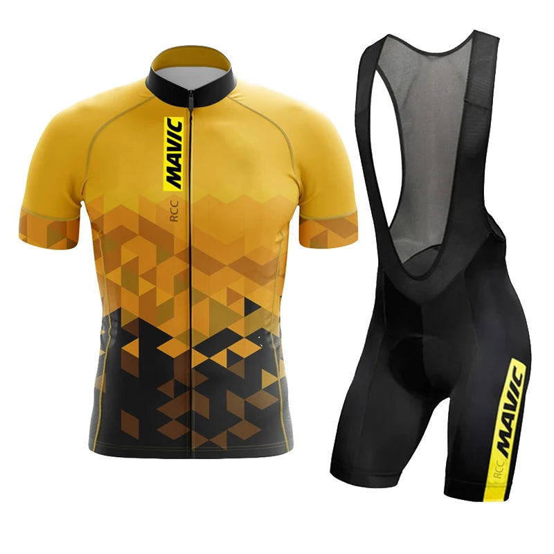 RCC MAVIC Pro Team Cycling Jersey Set Cycling Clothing Summer Road Bike Shirts Suit Bicycle Bib Shorts MTB Ropa Ciclismo Maillot
