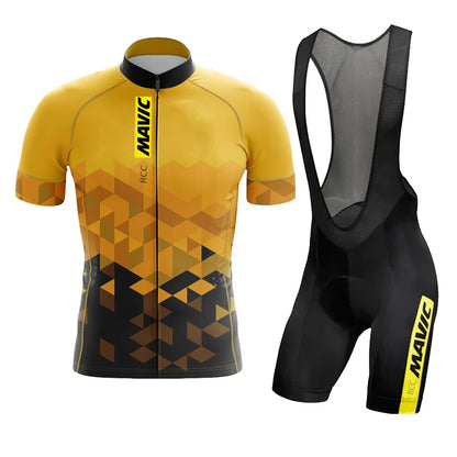 RCC MAVIC Pro Team Cycling Jersey Set Cycling Clothing Summer Road Bike Shirts Suit Bicycle Bib Shorts MTB Ropa Ciclismo Maillot
