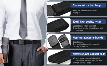 Tactical Belt for Man Golf Outdoor Casual Canvas Belt Black Training Trouser Belt Wide Automatic Buckle Nylon Belt Hunting Sport