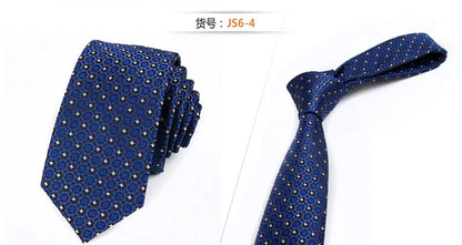 Fashion Ties for Men Accessories 6cm Fashion Business Wedding Classic Silk Tie Blue Black Red Men&