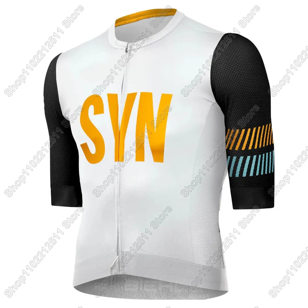 SYN Team 2026 Cycling Jersey Short Sleeve Men Summer Cycling Clothing Road Bike Shirt Bicycle Tops MTB Wear Uniform Maillot