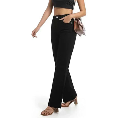 2025 Ins Fashion Jeans Women Comfortable High Waisted White Jeans Girls Thin Stretch Denim Pants Female Straight Leg Trousers