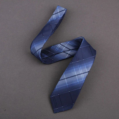 7.5/8CM Man Thin Tie Striped Necktie Men Business Formal Wedding Tie Navy Blue Black Neck Ties Fashion Shirt Necktie Accessories