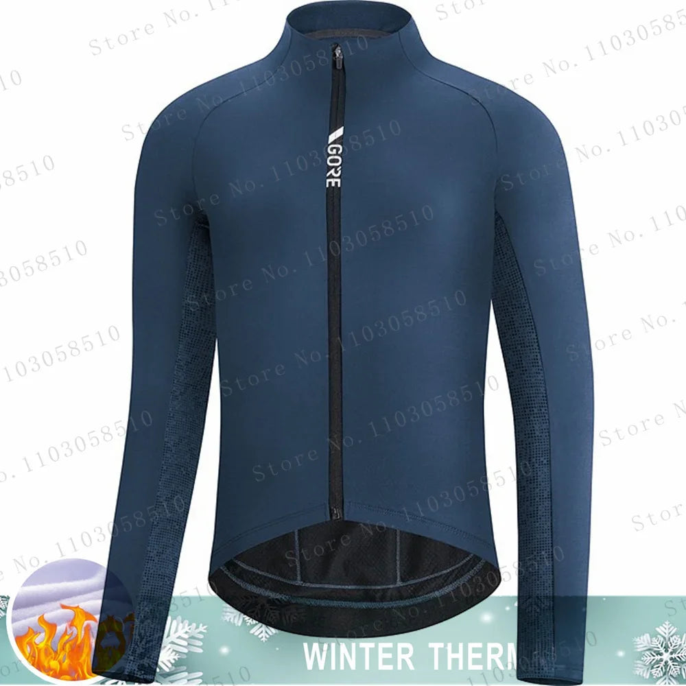 Winter Jacket Thermal Fleece Bicycle Clothes Men&