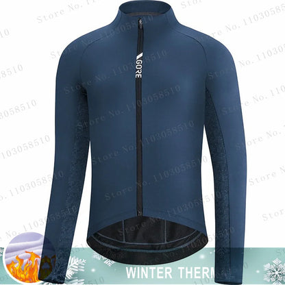 Winter Jacket Thermal Fleece Bicycle Clothes Men&