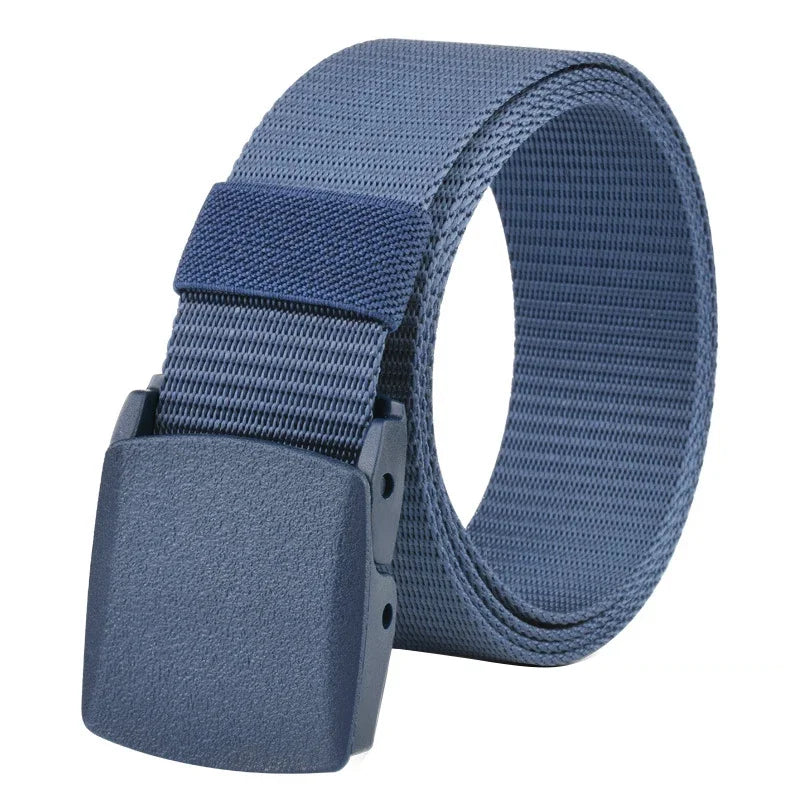 Plus Size 110 120 130 140 150 160 170cm Military Men Belt Women Nylon Canvas Army Outdoor Tactical Waist Belt Plastic Buckle