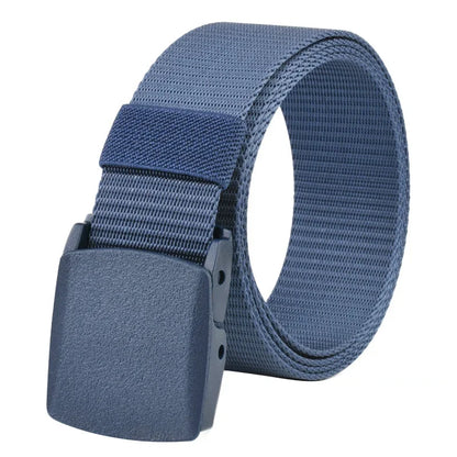 Plus Size 110 120 130 140 150 160 170cm Military Men Belt Women Nylon Canvas Army Outdoor Tactical Waist Belt Plastic Buckle