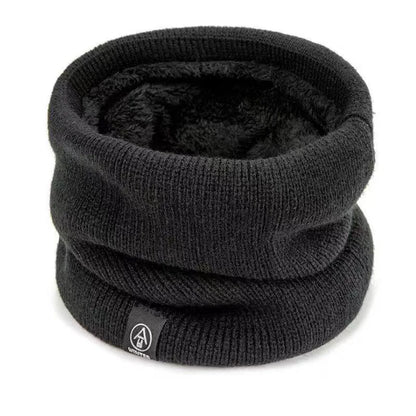 Warm Knitted Scarf Thickened Plush Windproof Winter Neck Gaiter Cold-proof Outdoor Sport Skiing Running Men Women Tube Scarf