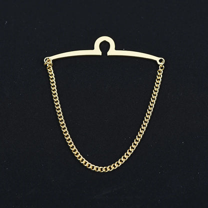ICEYY Copper Tie Clip Tie Chain Hanger Tie Pins Men&