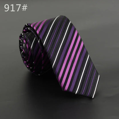 5cm Width Mens Ties New Fashion Plaid Neckties Corbatas Gravata Jacquard Woven Slim Tie Business Wedding Stripe Neck Tie For Men