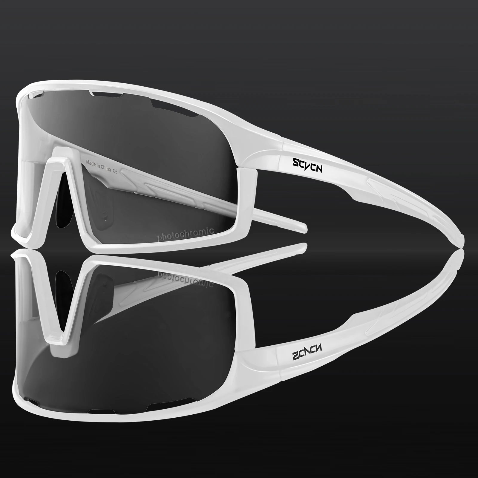 SCVCN Photochromic Cycling Sunglasses Cycling Glasses UV400 Bicycle Eyewear Sports MTB Outdoor Bike Goggles Sunglasses Eyepieces