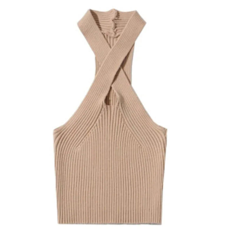 Summer Tank Top for Women 2024 Knitted Bustier Going Out Outfits Solid Color Trendy Basic Slim Fit Y2k Women&