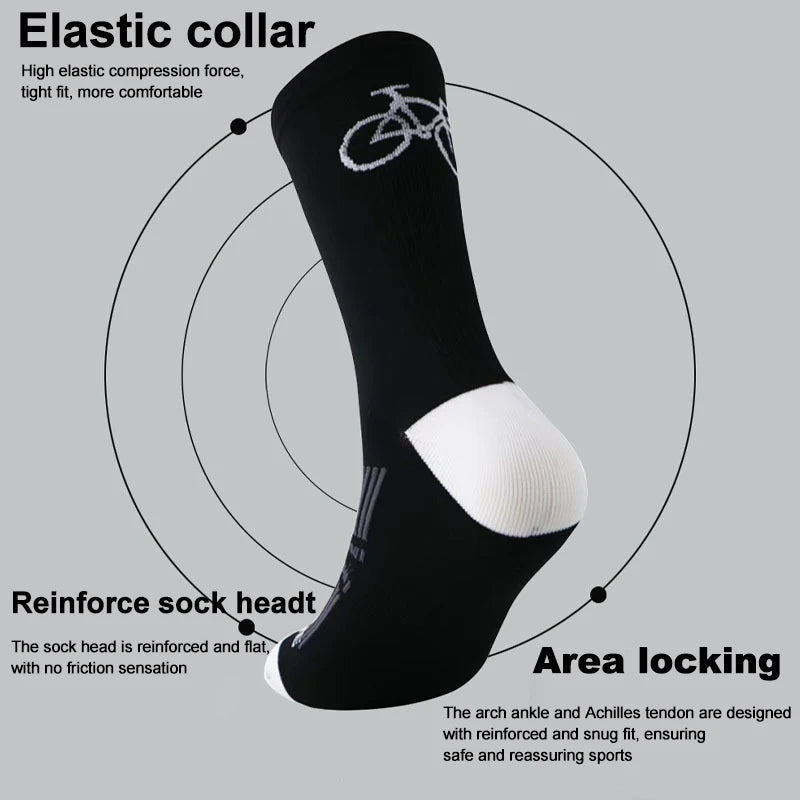 1/6 Pairs Men Women Outdoor Sports Cycling Socks Fashionable Prints Soft Comfortable Sweat Wicking Breathable Running Socks