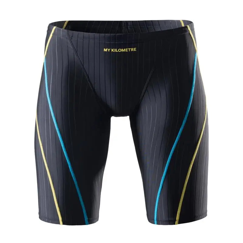 Men‘s Swimming Trunks Swimsuit Jammer Endurance Athletic Training Swimsuit Racing  Shorts Swimwear Men Swim Jammers Brief