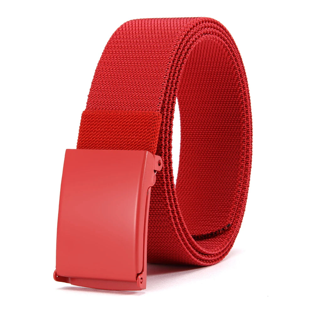 Men Female Belts Military Nylon Adjustable Belt Outdoor Travel Tactical Waist Belt with Plastic Buckle for Pants 125cm