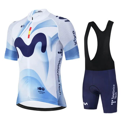Movistar Pro Team Summer Cycling Jersey Suit Men&