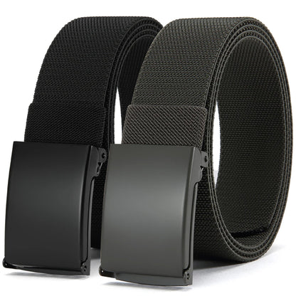 Men Female Belts Military Nylon Adjustable Belt Outdoor Travel Tactical Waist Belt with Plastic Buckle for Pants 125cm