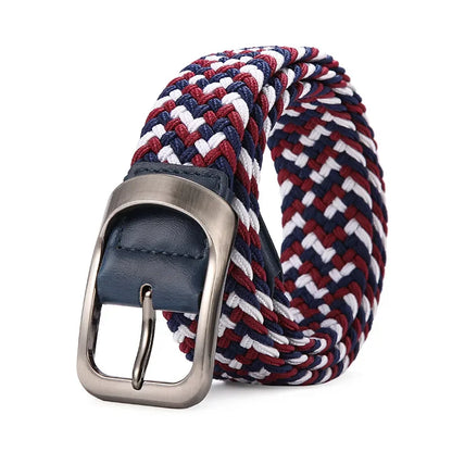 Elastic Stretch Woven Braided Canvas Belt Golf Belt for Women Men Pants Jeans