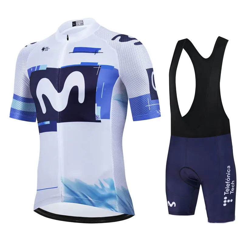 Movistar Pro Team Summer Cycling Jersey Suit Men&