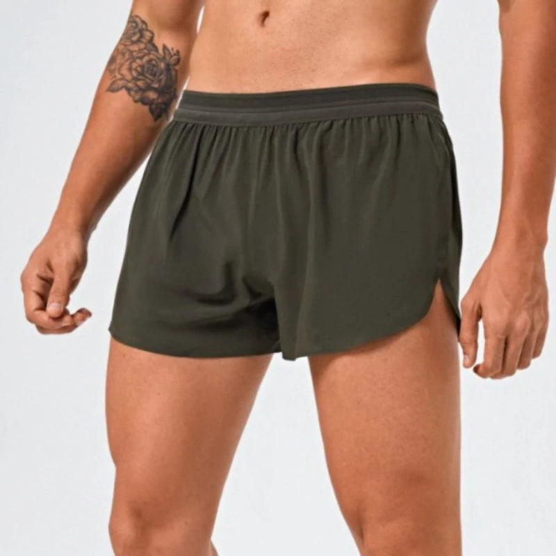 Men Marathon Racing Gym Sports Shorts Anti-escaping Lining Quick Dry Workout Training Fitness Jogging Short  Arrow Pants
