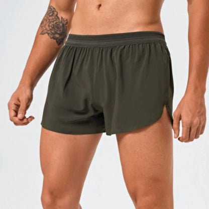 Men Marathon Racing Gym Sports Shorts Anti-escaping Lining Quick Dry Workout Training Fitness Jogging Short  Arrow Pants