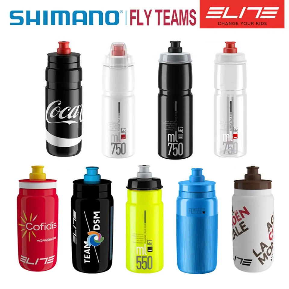 Elite FLY TEAMS COCO-COLA Cycling Water Bottle 550ML 750ML Road Mountain Bike Kettle