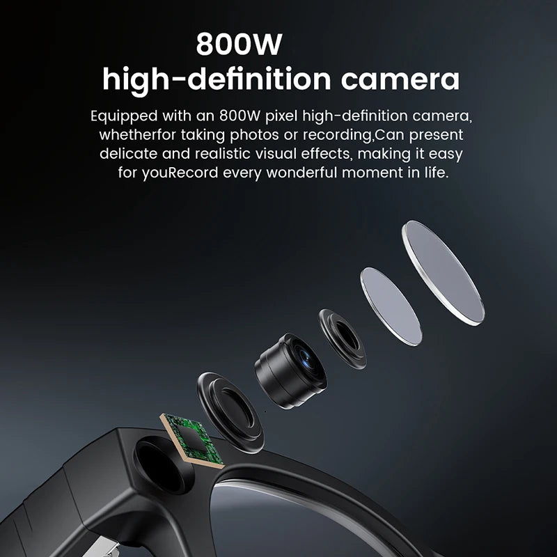 2026Smart Glasses 800W HD Photo Video AI Record Translation Touch Photochromic Lenses Bluetooth Call Music Multifunction Glasses