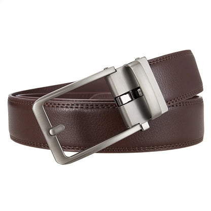 Click Belts for Men Luxury Brand Designer Fashion Automatic Buckle Genuine Leather Men&