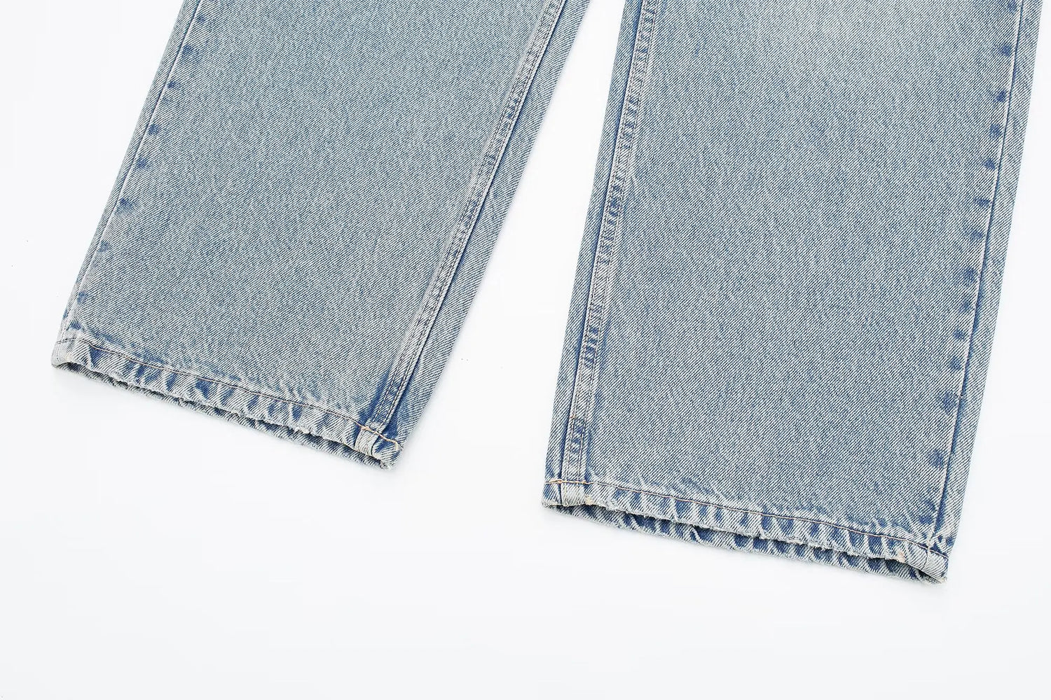Jeans For Women 2024 Denim Solid Loose Zipper Fly Female Hole Trouser Pockets Wild Basic Commute Woman Wide Leg Long Pant
