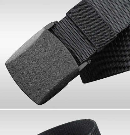 Plus Size 110 120 130 140 150 160 170cm Military Men Belt Women Nylon Canvas Army Outdoor Tactical Waist Belt Plastic Buckle