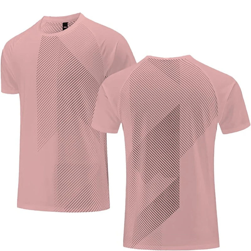 Simple Fashion Solid Color Sports T Shirts Summer Casual Breathable 3D Printed Fitness T-shirts Loose Quick Dry Men Women Tees