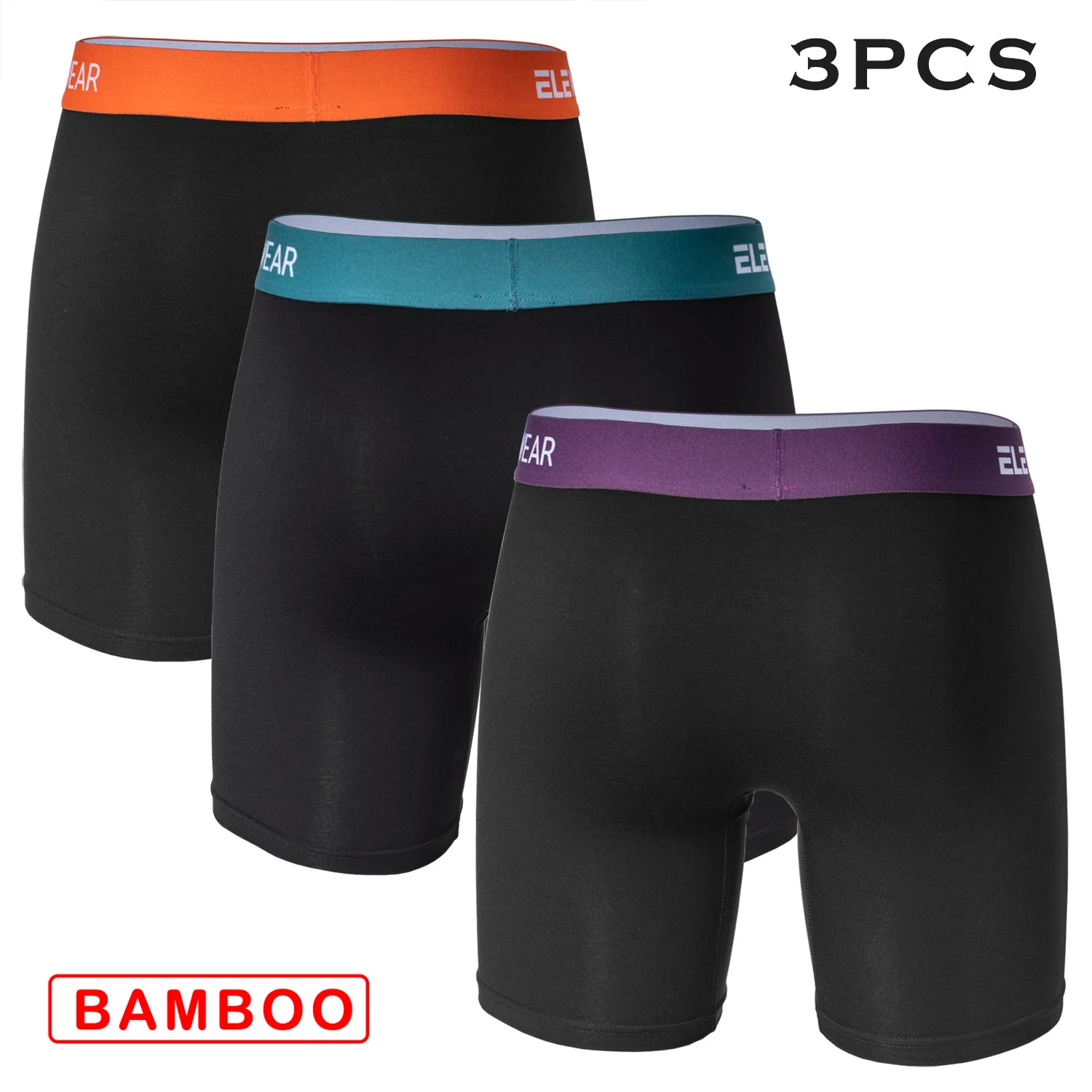 3 pcs Bamboo Men Underwear Boxers With Opening Breathable Boxershorts Men&