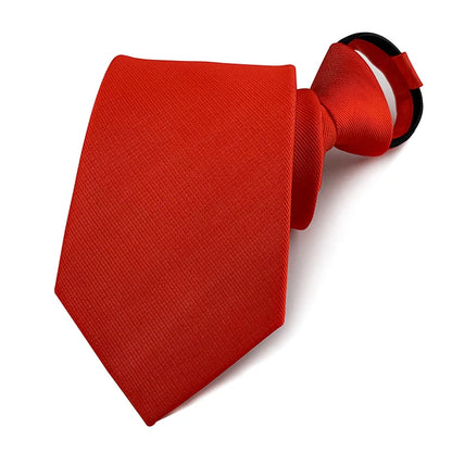 Hot Sell 8CM Zipper Tie Men Bridegroom Wedding Stripes Necktie Lazy Pre-tied Ties Pink Red Color Necktie For Men Women
