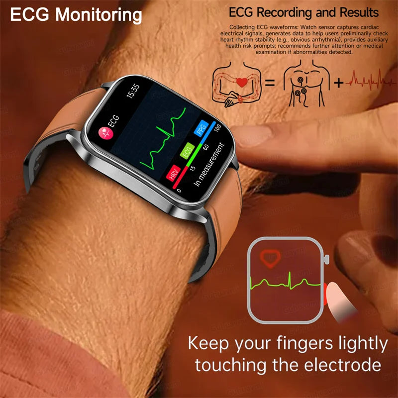 2026 New Smart Watch laser therapy health conditioning Blood oxygen Pressure Uric Acid Blood lipid ECG Smartwatch for Man Women
