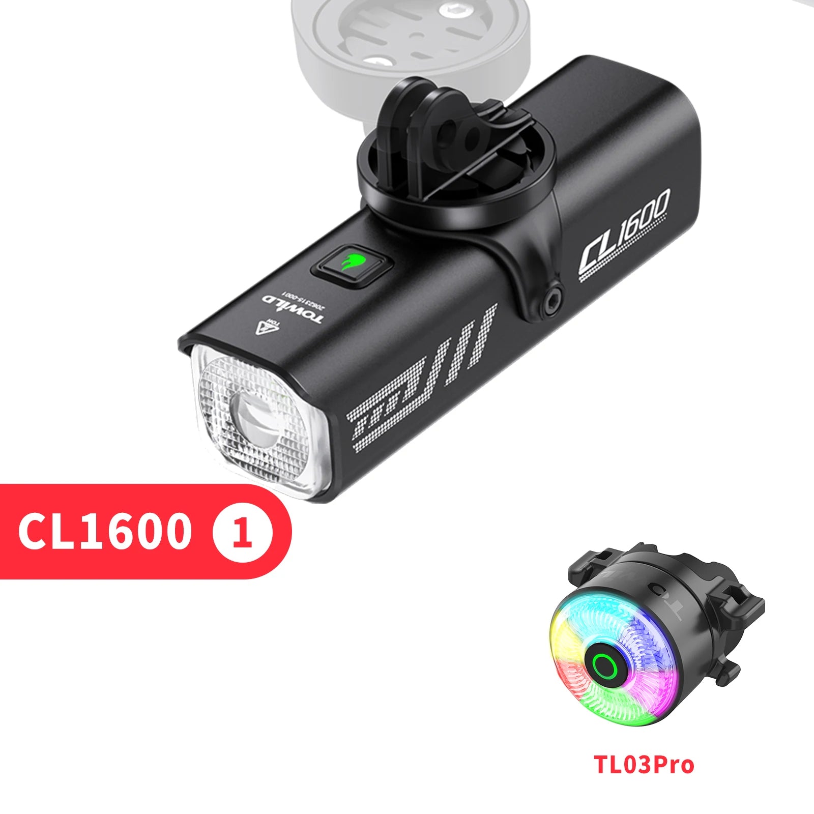 TOWILD CL1600LM Bicycle Light 5000mAh Bike Light IPX6 Flashlight Aluminum Front Lamp Type-C Charging MTB Road Cycling Headlights