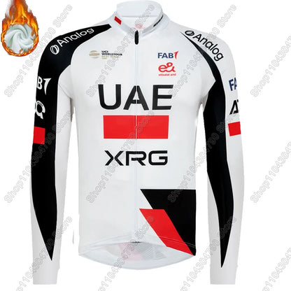 UAE Team Cycling Jersey 2026 Set Clothing Suit Winter Summer Mens Long Sleeve MTB Bike Road Pants Bib Ropa Ciclismo