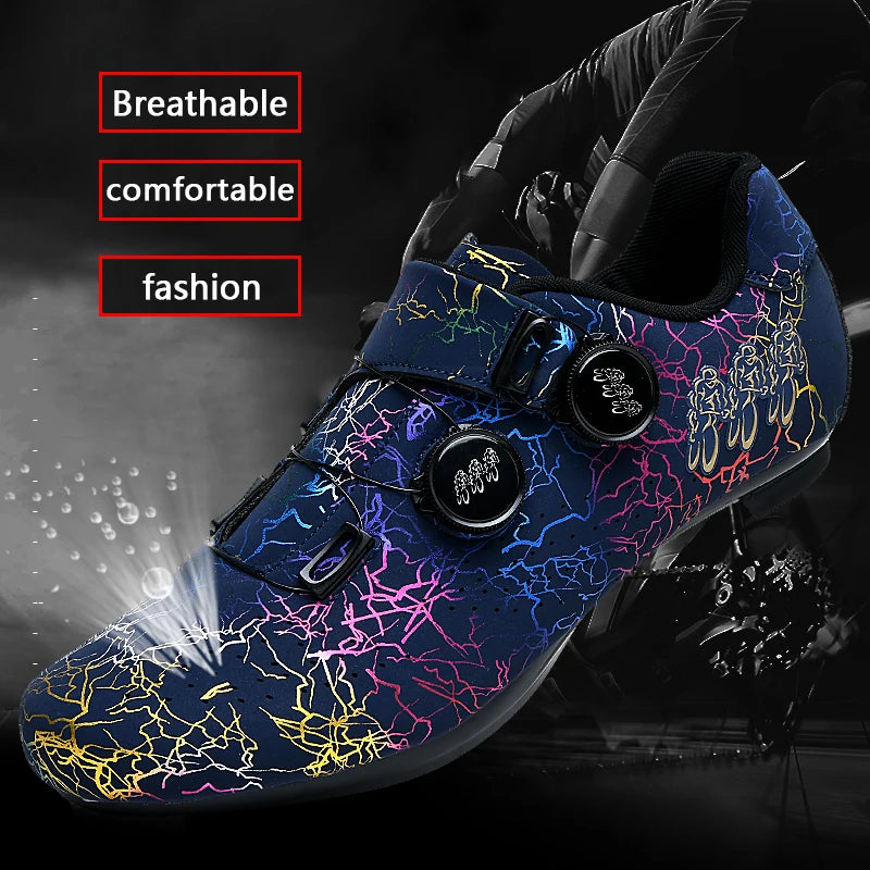 CC chengta Cycling Shoes Men Road Self-Locking Cycling Shoes Outdoor MTB Mountain Cycling Shoes SPD Racing Cycling Sports Shoes