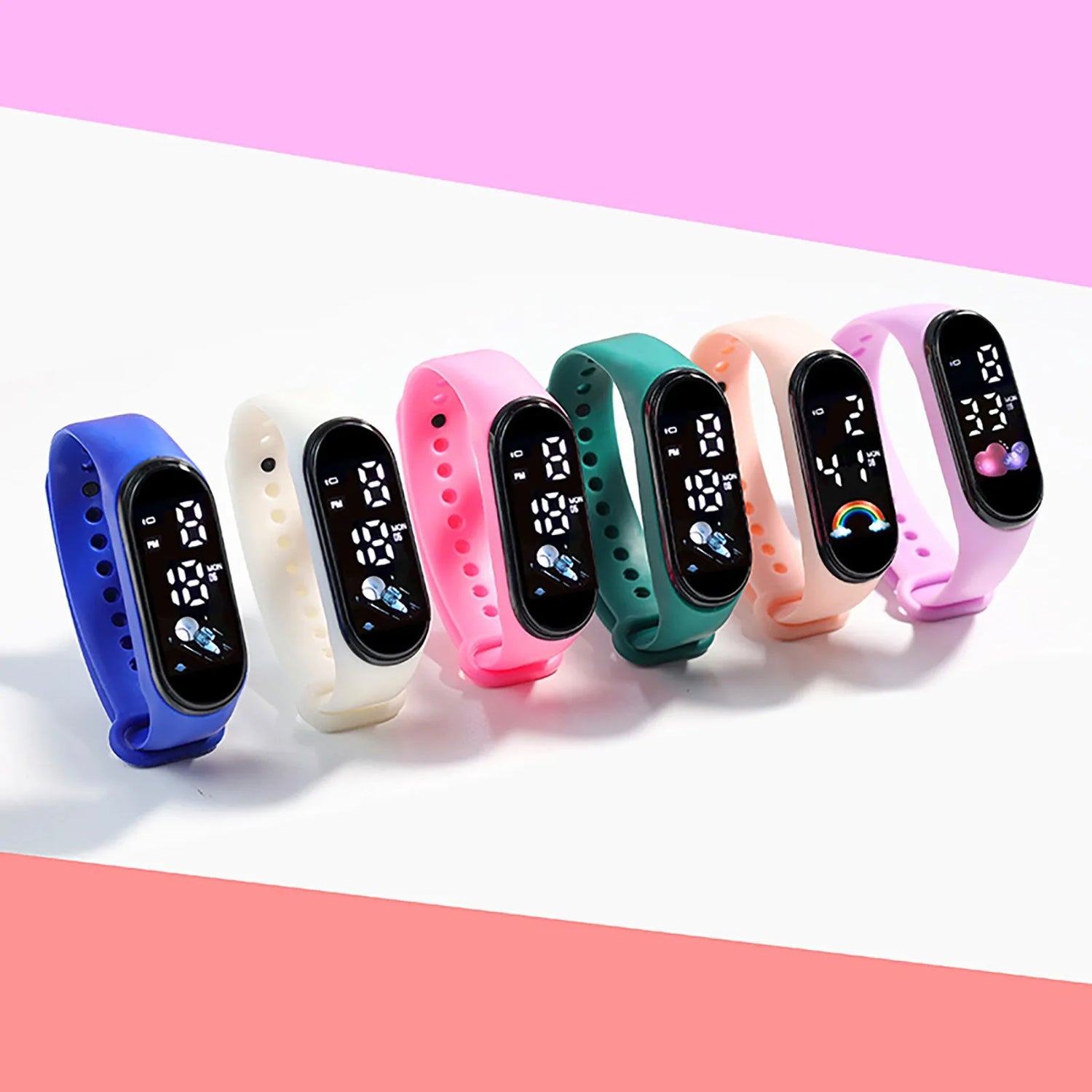 Kawaii Smart Watch For Kids Fashion Outdoor Waterproof Sports Kids&